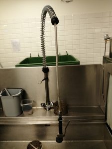 be careful not to spill water when using your faucet
